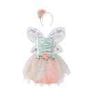Vestido de fantasia de fada DJDLPARTY Green Princess Girl 5-6 anos