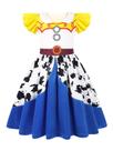 Vestido de fantasia Eledobby Cowgirls Princess para meninas de 6 a 7 anos Vestido de fantasia Eledobby Cowgirls Princess para meninas de 6 a 7 anos