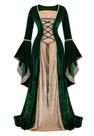 Vestido de fantasia Kranchungel Verde Renascentista Medieval para Mulheres