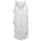 Vestido de fantasia NSPSTT Victorian Renaissance Gothic White Vestido de fantasia NSPSTT Victorian Renaissance Gothic White