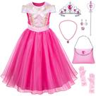 Vestido de fantasia Topney Pink Princess Sleeping Beauty 3T 4T Girl
