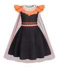 Vestido de fantasia WonderBabe Princess com capa longa para meninas de 5 a 6 anos