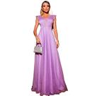 Vestido De Festa Brilhante Casamento Madrinhas Mãe Noiva