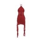 Vestido De Festa Curto Feminino Elegante Com Babados E Franjas, Doce, Sexy E Madura, Gola Curta 2026 Vestido De Festa Curto Feminino Elegante Com Babados E Franjas, Doce, Sexy E Madura, Gola Curta 2026