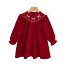 Vestido De Festa De Natal Para Menina Com Laço E Babados, Moda De Outono E Inverno Para Crianças Vestido De Festa De Natal Para Menina Com Laço E Babados, Moda De Outono E Inverno Para Crianças