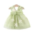 Vestido De Festa De Verão Para Bebê Menina, Doce Vestido De Princesa Com Flores E Tule, Traje De