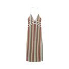 Vestido De Festa De Verão Sem Mangas Com Decote Em V Profundo E Cintura Alta Para Mulheres