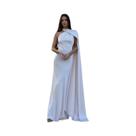 Vestido De Festa Elegante Em Cetim Com Alça Halter, Costas Abertas E Ombros Descobertos, Sem Mangas, Vestido De Festa Elegante Em Cetim Com Alça Halter, Costas Abertas E Ombros Descobertos, Sem Mangas,