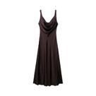 Vestido De Festa Elegante Feminino Com Decote Em V E Saia Longa Série ZW Primavera 2025 Textura