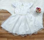 Vestido de festa infantil branco borboleta