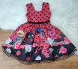 Vestido de Festa Infantil Lady Bug Regata Luxo