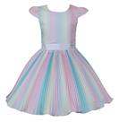 Vestido De Festa Infantil Princesa Tie Dye Colorido