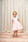 Vestido de Festa Infantil Rosa de Tule Luxo Bambollina