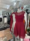 Vestido de Festa Marsala com glitter - Tamanho G