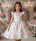 Vestido de Festa Menina Infantil e Juvenil Mini Miss Luma Off Vestido de Festa Menina Infantil e Juvenil Mini Miss Luma Off