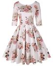 Vestido de festa MINTLIMIT, elegante, vintage, manga 3/4 para mulheres