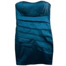 Vestido de Festa TQC Metalizado Azul da Bela Noite - Tam G
