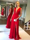 Vestido de festa vermelho luxo