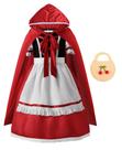 Vestido de Halloween de luxo para meninas Costume ReliParty, 150 cm com capa