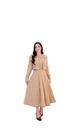 Vestido de Inverno com Casaco em Veludo Moda Evangelica Cor:BegeTamanho:G