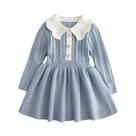 Vestido De Inverno Tricotado Para Meninas Com Mangas Longas E Renda, Suéter De Lã Princesa, Roupas