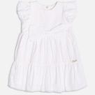 Vestido de Laise Off White com Laço - Momi Vestido de Laise Off White com Laço - Momi