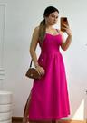 Vestido de linho preto M