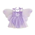 Vestido de macacão Outfit Dcohmch Fairy 1/2 Birthday Girl com asas