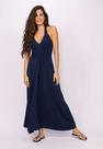 Vestido de malha cor única (azul marinho) tamanho