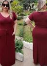 Vestido de malha cor única tamanho único P ao GG