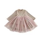 Vestido De Malha De Manga Longa Para Meninas Pequenas, Moda Outono Inverno, Detalhe De Laço, Estilo