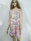 Vestido de malha fria (Tam: M) rosa chá estampado