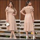 Vestido de malha longo cor nude tamanho GG