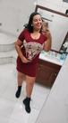 Vestido de malha marsala tigre