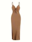 Vestido De Malha Sem Mangas Para Mulheres, Sexy, Costas Descobertas, Saia Longa, Design Simples Para Vestido De Malha Sem Mangas Para Mulheres, Sexy, Costas Descobertas, Saia Longa, Design Simples Para