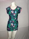 Vestido de malha verde floral estampado (Tam: M)