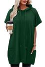 Vestido de moletom com capuz KISSMODA feminino Summer Deep Green S