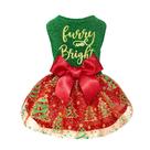 Vestido de Natal para cães Fitwarm Furry and Bright Medium