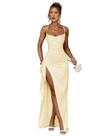 Vestido de noite GDJDIFK Mermaid Satin com alças ajustáveis