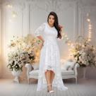 Vestido de Noiva 88 Casamento Renda Civil Plus Longo Size