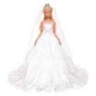 Vestido de noiva BARWA branco com véu longo para boneca de 11,5 polegadas Vestido de noiva BARWA branco com véu longo para boneca de 11,5 polegadas