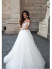 Vestido De Noiva Peito Rendado Com Manga Longa Transparência