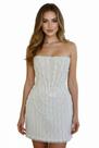 Vestido de noiva TTybridal 2026 Pearl Beaded Strapless Ivory