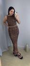 Vestido de onça Tule elegante