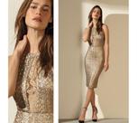 Vestido de Paete com Guippir
