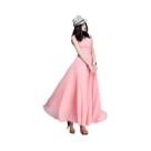 Vestido De Praia Boho Sexy Para Mulheres, Manga Curta, Decote Em V Profundo, Vestido Maxi De Verão