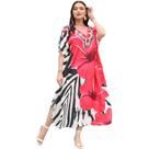 Vestido de praia, cardigã com estampa floral boho para mulheres