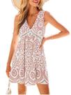 Vestido de praia CUPSHE com estampa Paisley com babados Vestido de praia CUPSHE com estampa Paisley com babados
