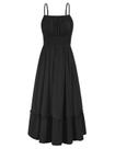 Vestido de praia de verão GRACE KARIN Maxi Smocked Spaghetti Strap