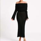 Vestido De Praia Elegante Feminino Longo De Tricô Com Um Ombro Transparente E Proteção Solar